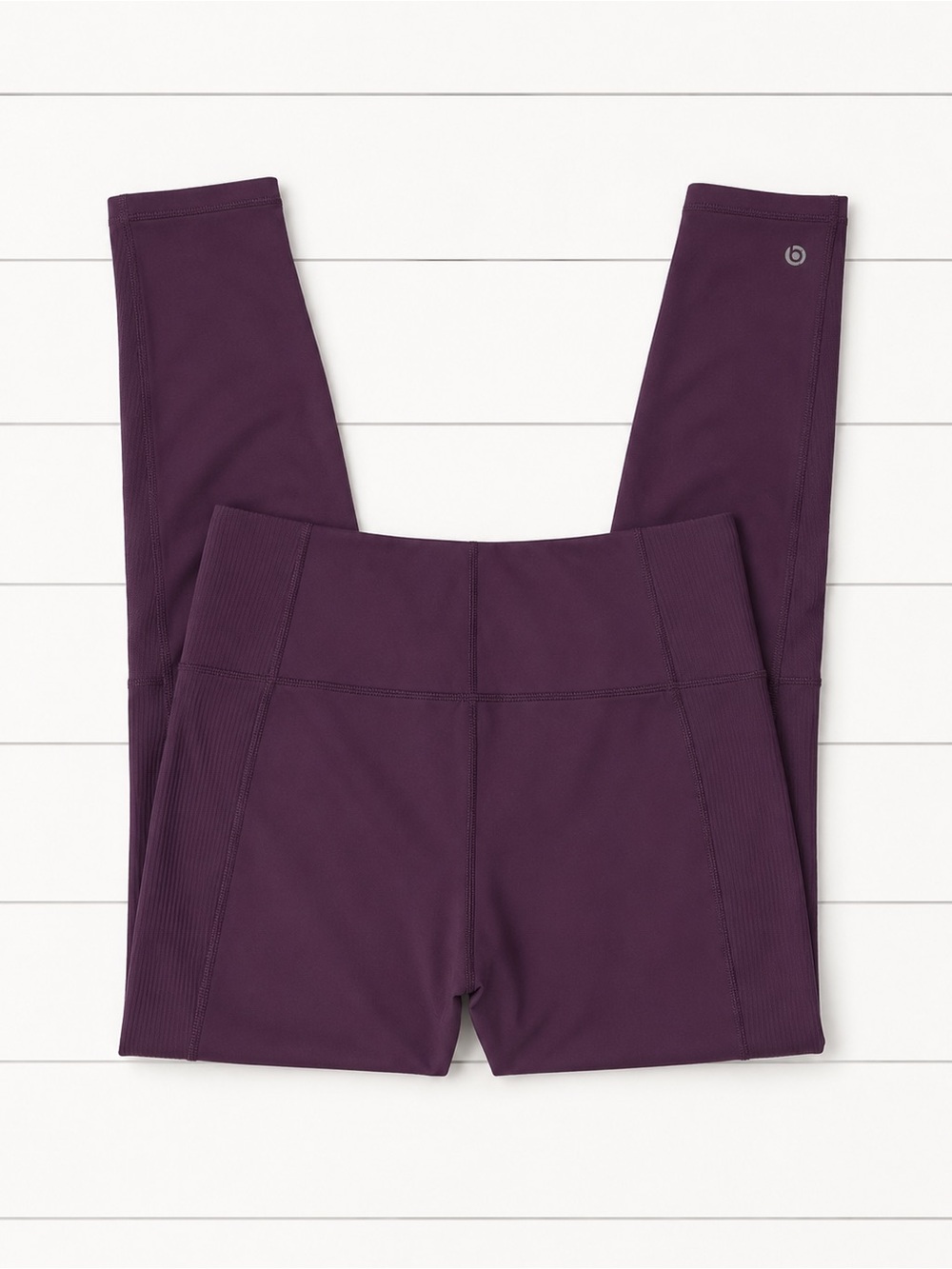 Hyba High Rise Athletic Leggings XL Purple Performance Workout Tights - Picture 3 of 5